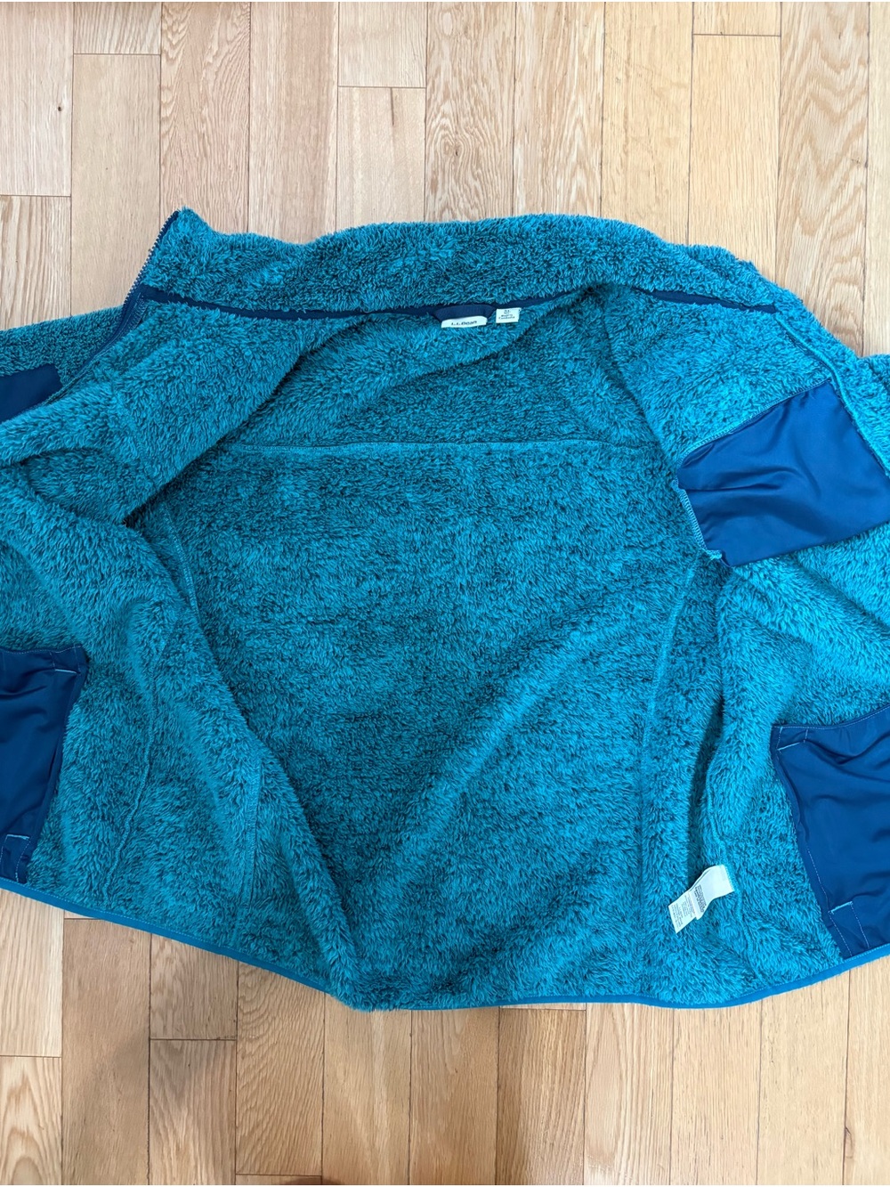 L.L. Bean Hi-Pile Sherpa Fleece Full-Zip Jacket XL Teal Green Gorpcore Cozy - Picture 6 of 10